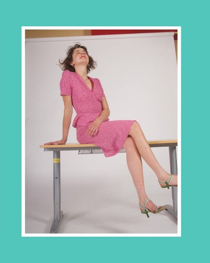 Rosa Frühlingskleid