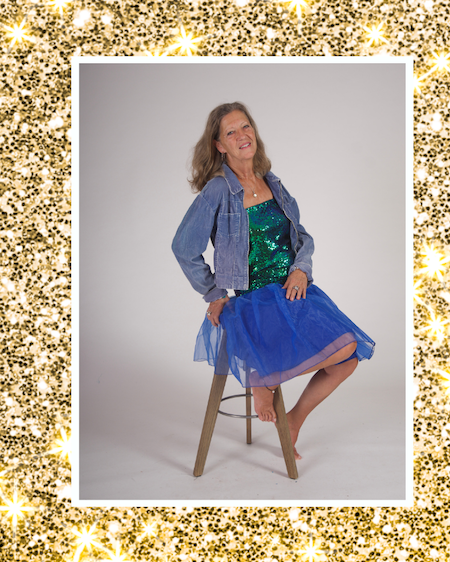 Pfauenkleid mit Tüll